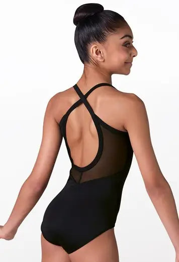 Open Mesh-Back Cami Leotard