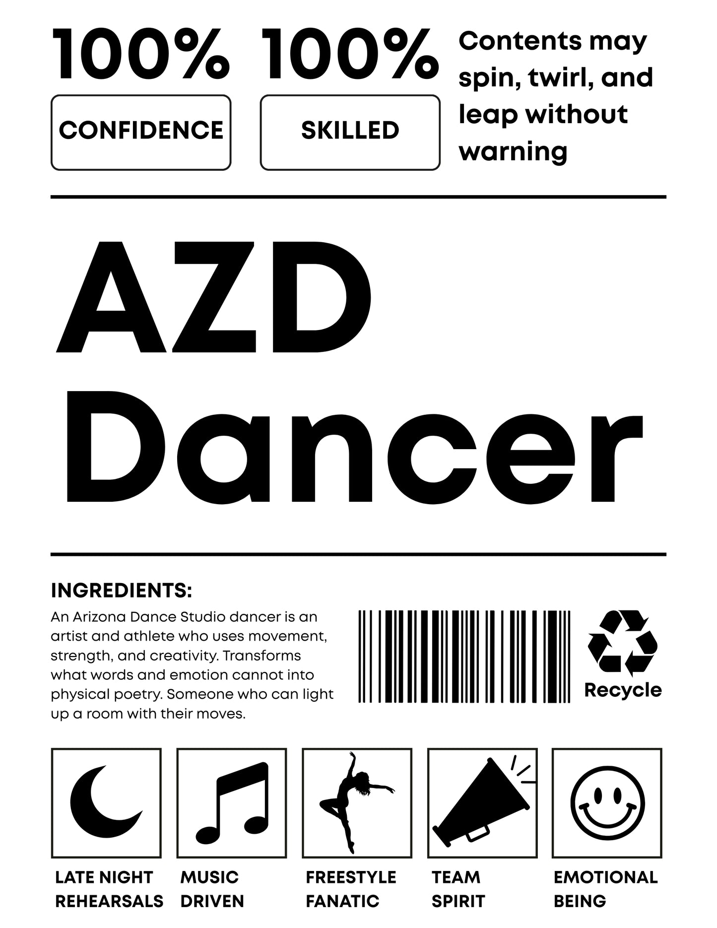 100% AZD Dancer Shirt