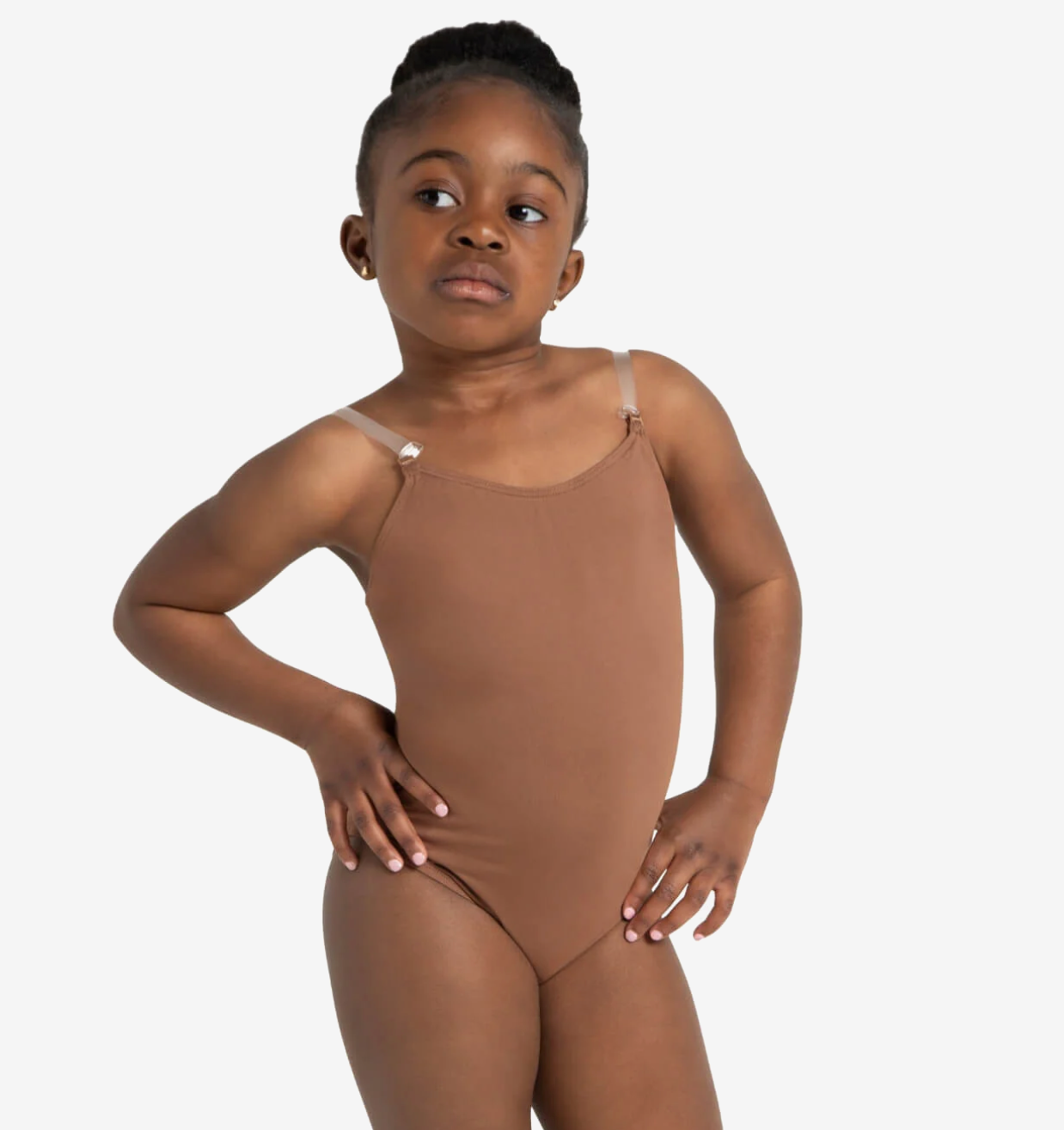 Capezio Nude Camisole Leotard with Clear Straps